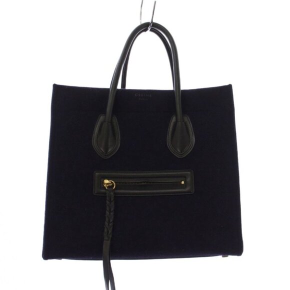 Celine Handbags - Celine Luggage Phantom Wool Felt Tote Purple KH
